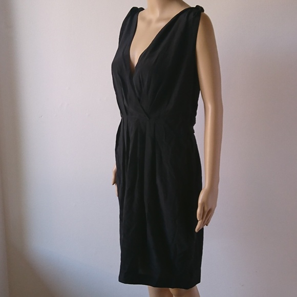 h&m black silk dress